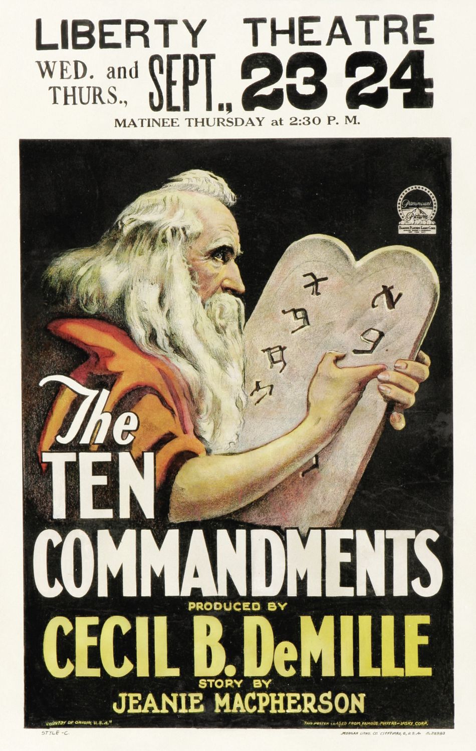 Extra Large Movie Poster Image for The Ten Commandments (#1 of 3)