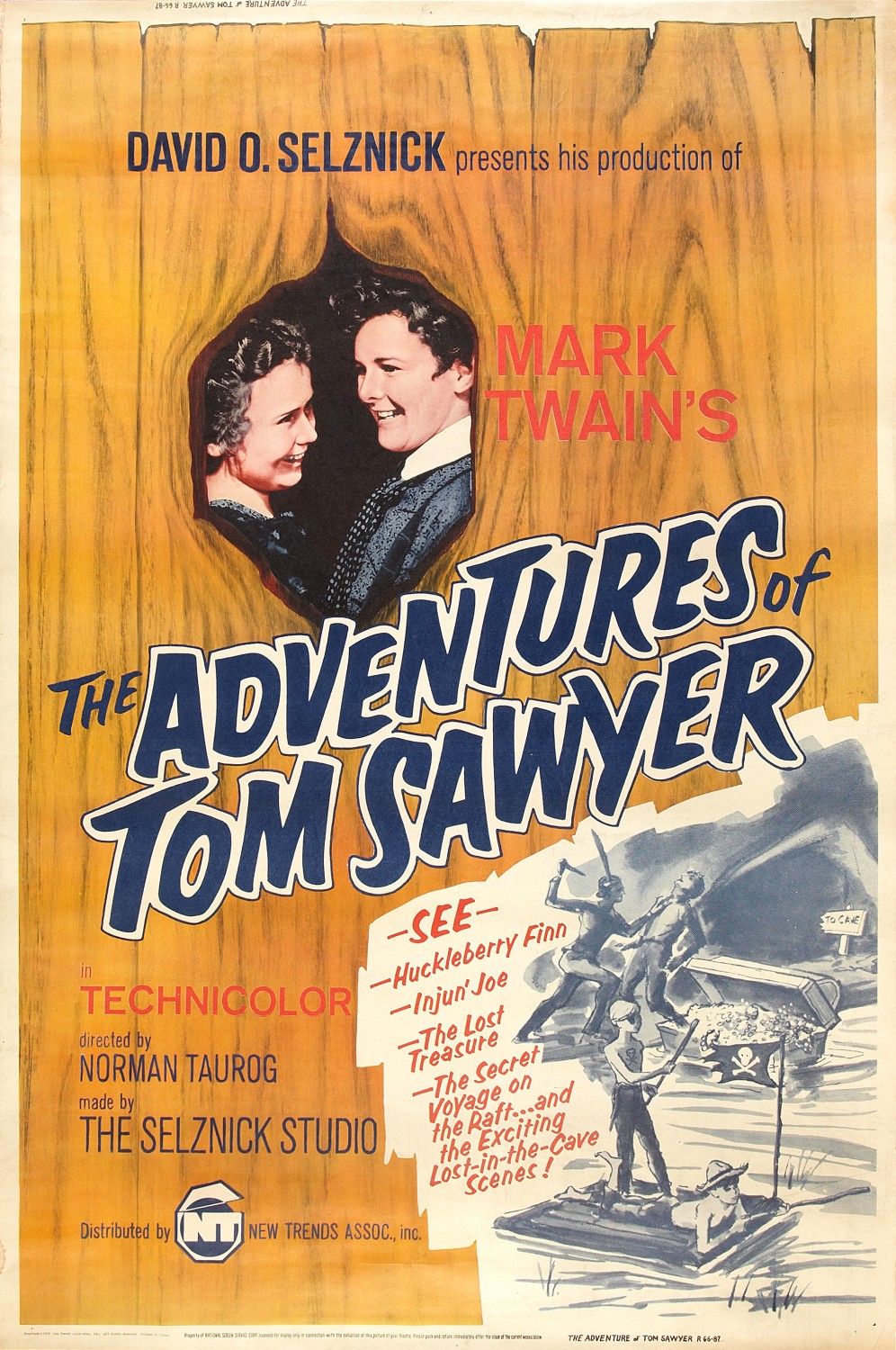 Extra Large Movie Poster Image for The Adventures of Tom Sawyer 