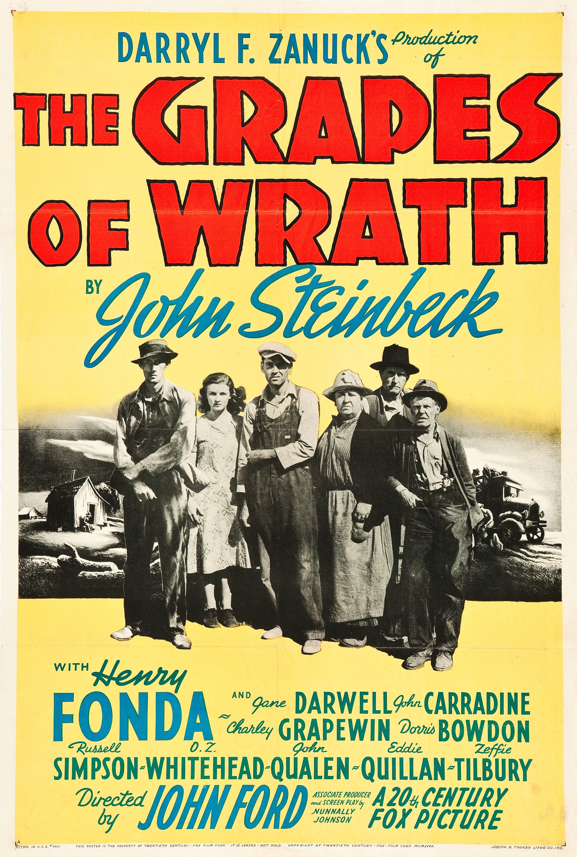 Mega Sized Movie Poster Image for The Grapes of Wrath (#2 of 2)