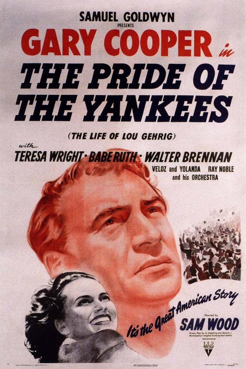 Extra Large Movie Poster Image for The Pride of the Yankees (#1 of 2)