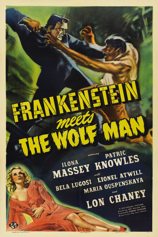 Frankenstein Meets the Wolf Man Movie Poster