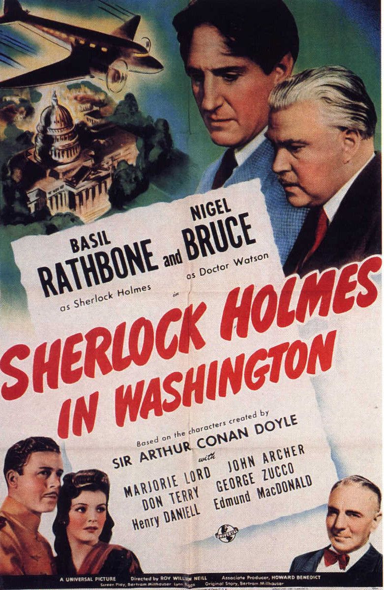 Extra Large Movie Poster Image for Sherlock Holmes in Washington 