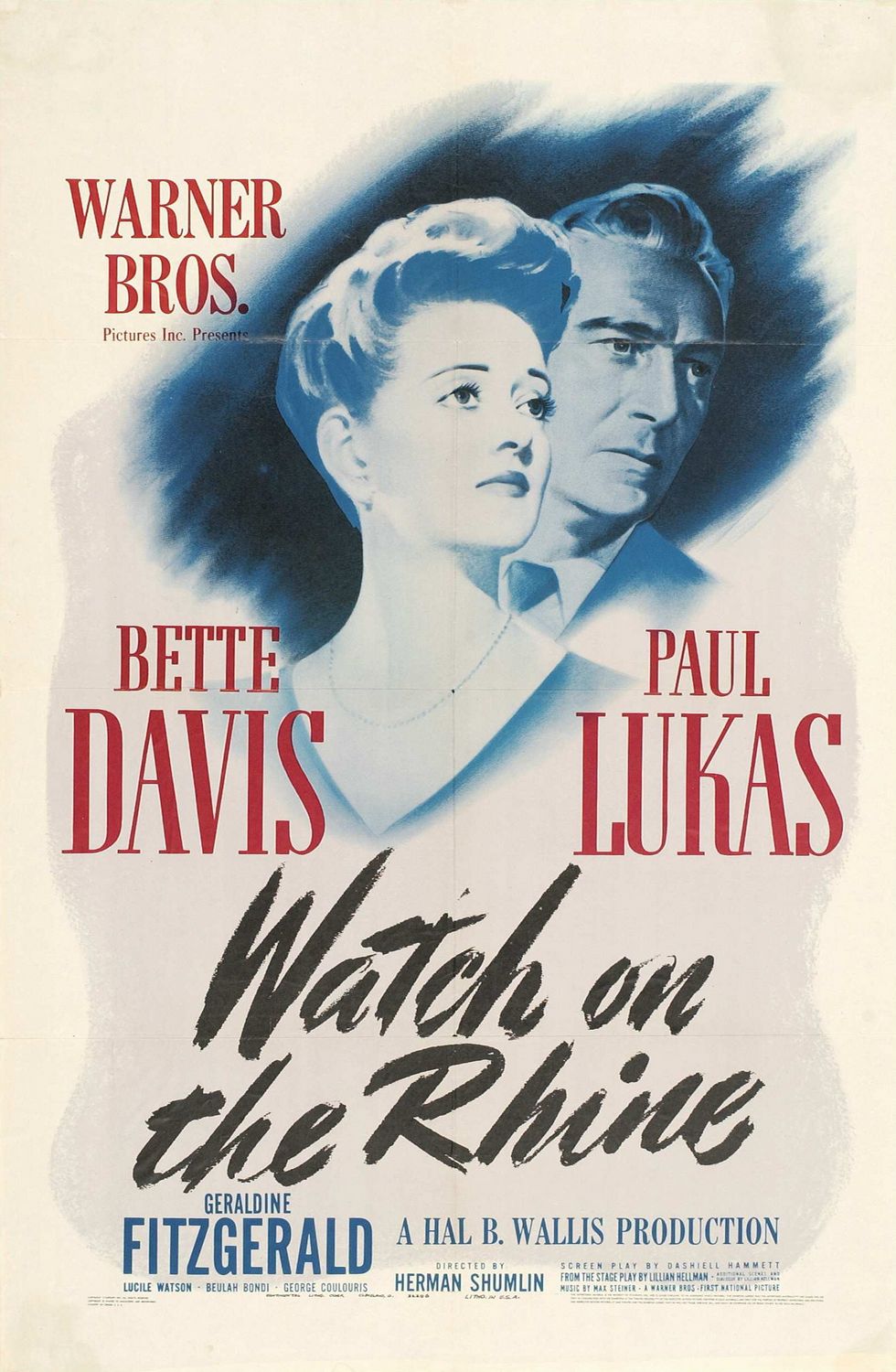 Extra Large Movie Poster Image for Watch on the Rhine 