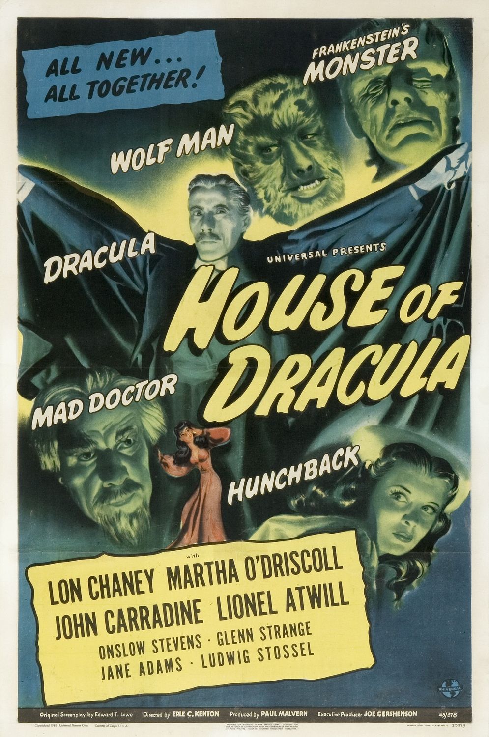 Extra Large Movie Poster Image for House of Dracula 