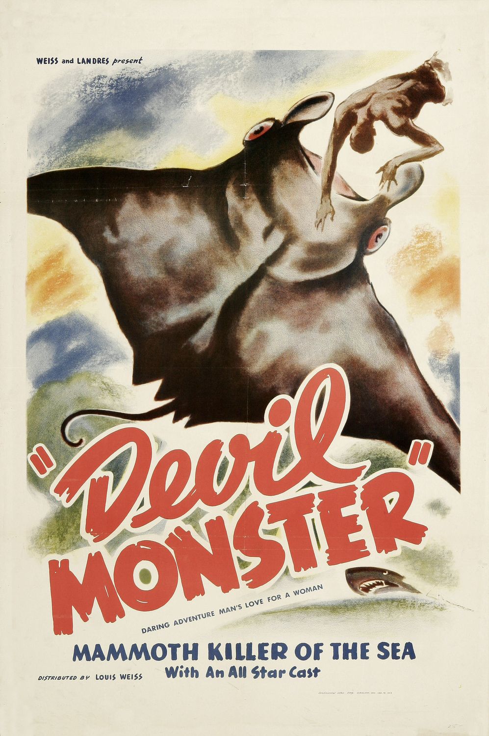 Extra Large Movie Poster Image for Devil Monster 