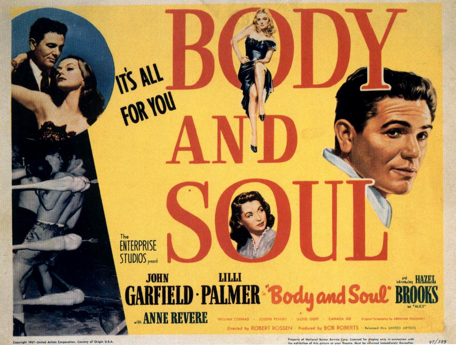 Extra Large Movie Poster Image for Body and Soul (#3 of 3)