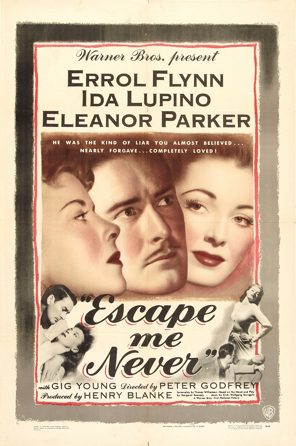 Extra Large Movie Poster Image for Escape Me Never 