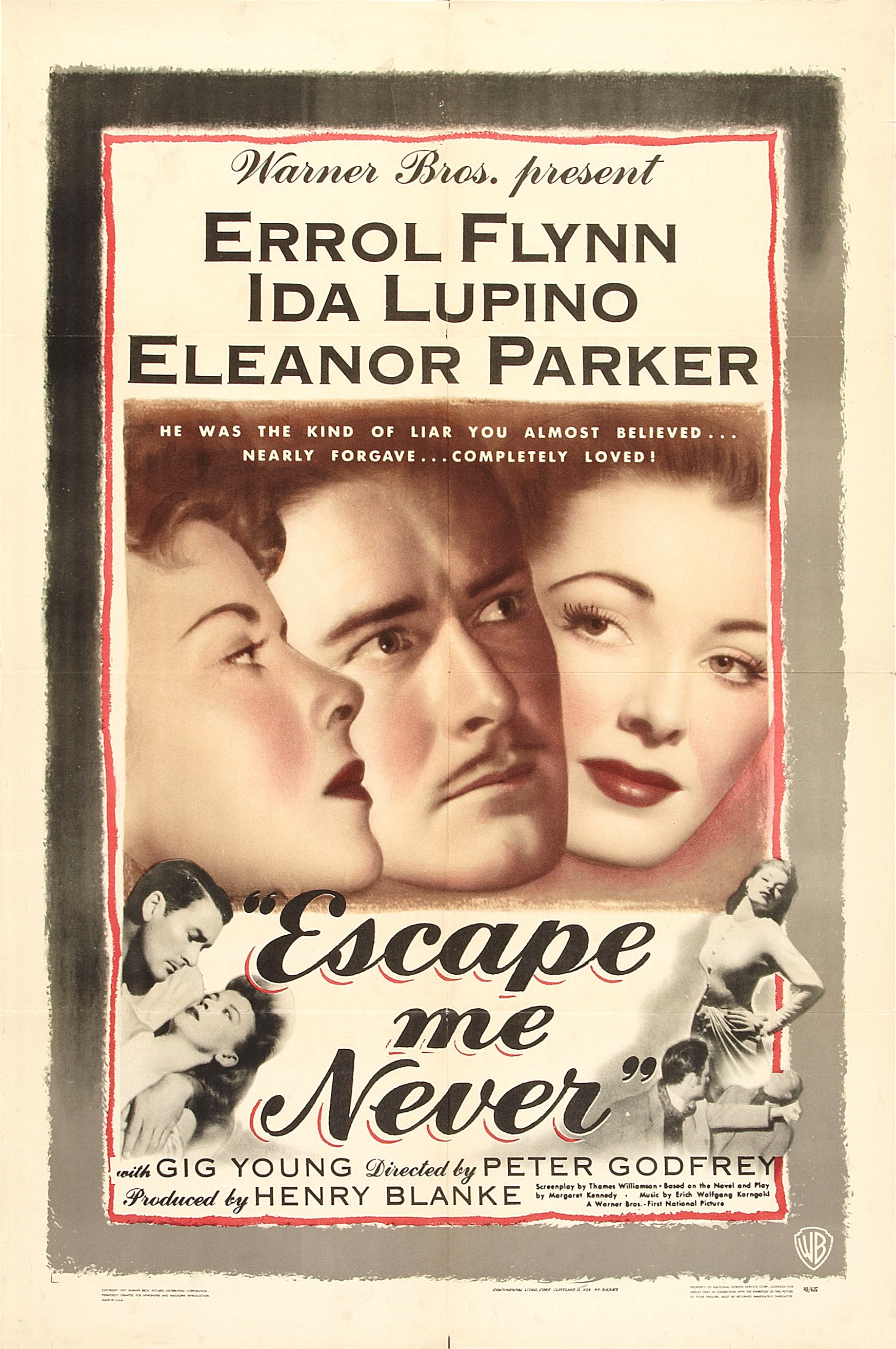 Mega Sized Movie Poster Image for Escape Me Never 