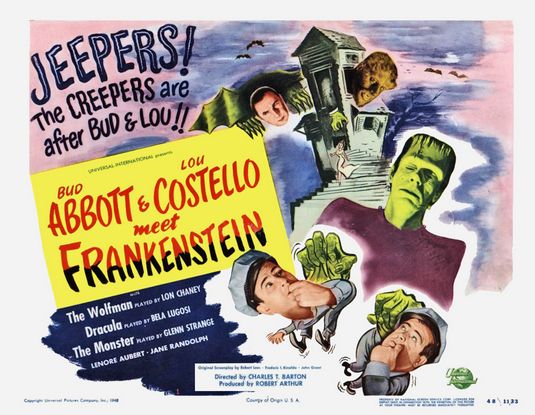 Bud Abbott Lou Costello Meet Frankenstein Movie Poster