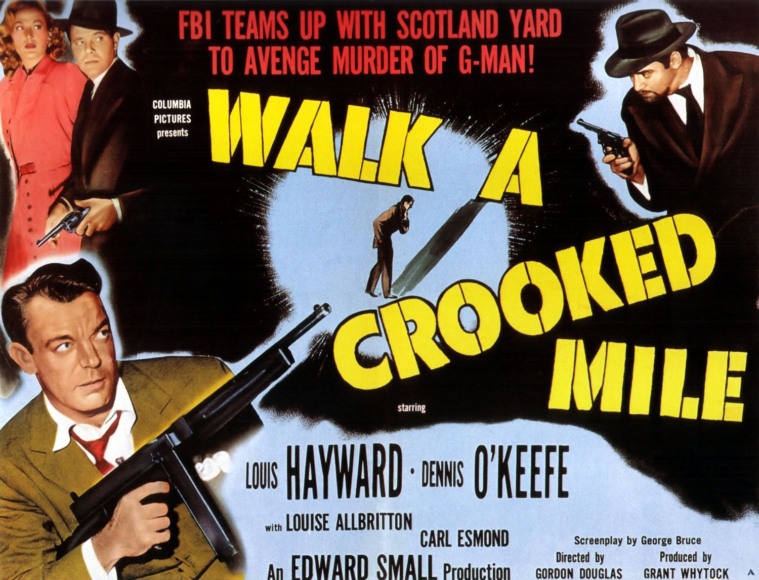 Extra Large Movie Poster Image for Walk a Crooked Mile 