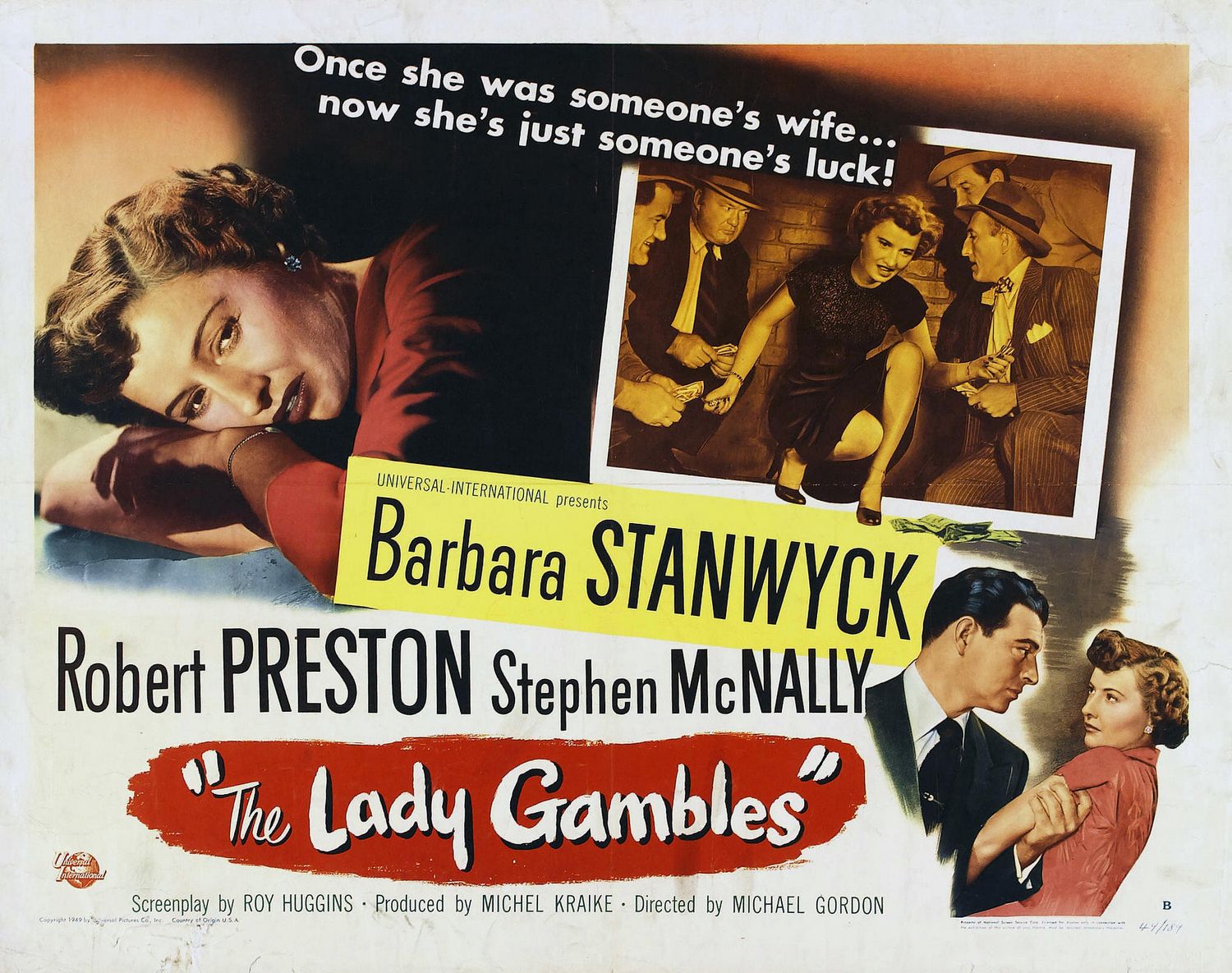 Extra Large Movie Poster Image for The Lady Gambles (#1 of 2)