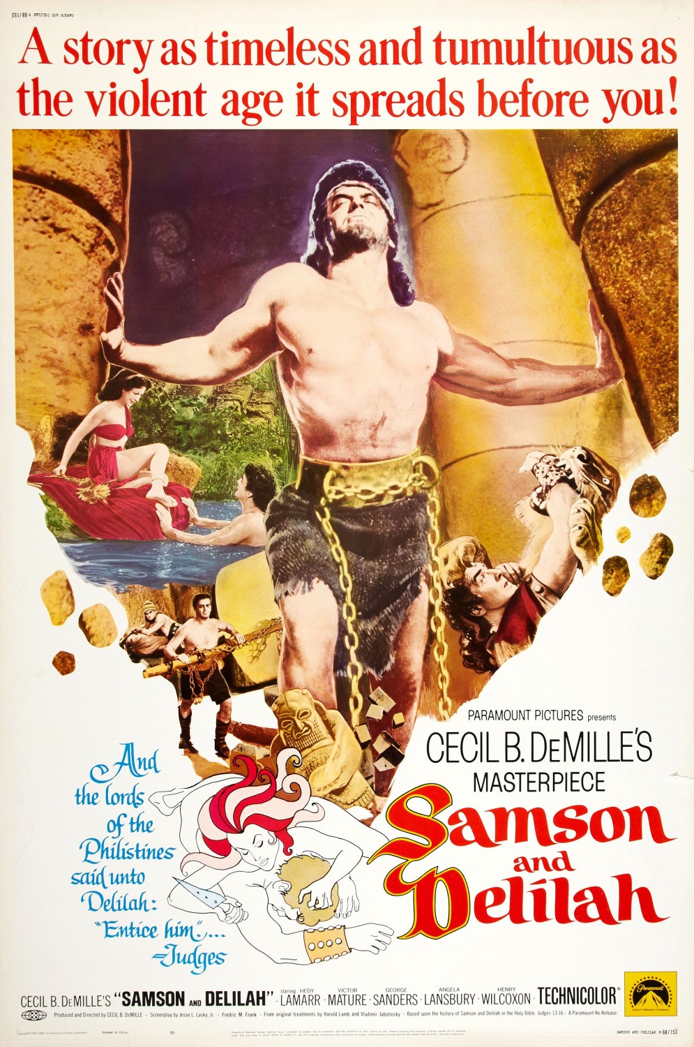 Extra Large Movie Poster Image for Samson and Delilah (#1 of 7)