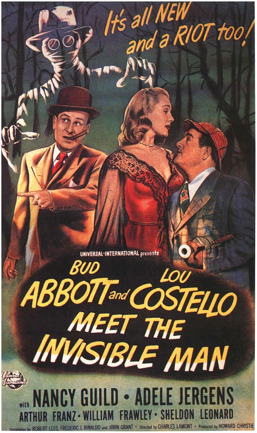 Extra Large Movie Poster Image for Abbott and Costello Meet the Invisible Man 
