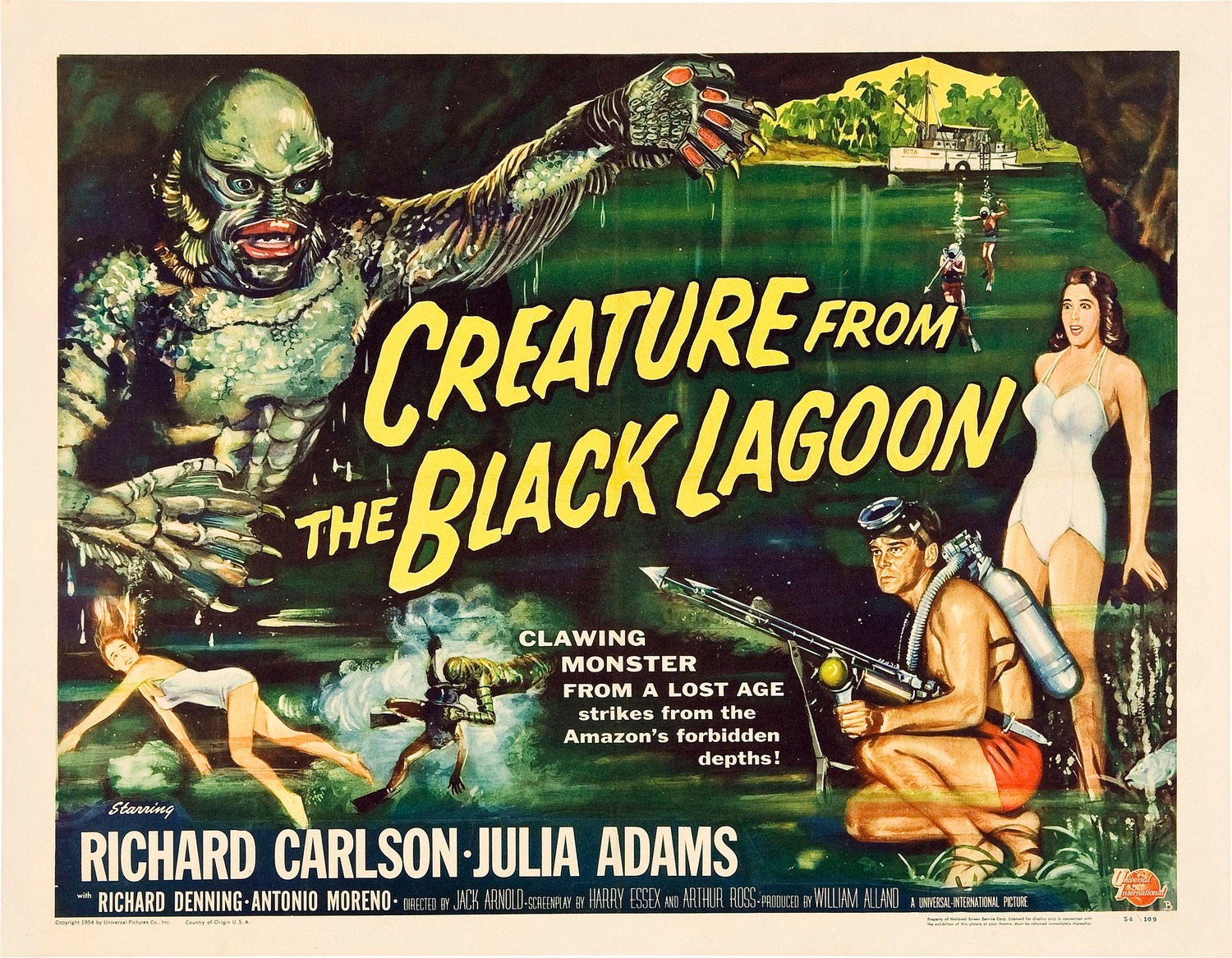 Extra Large Movie Poster Image for Creature from the Black Lagoon (#4 of 5)