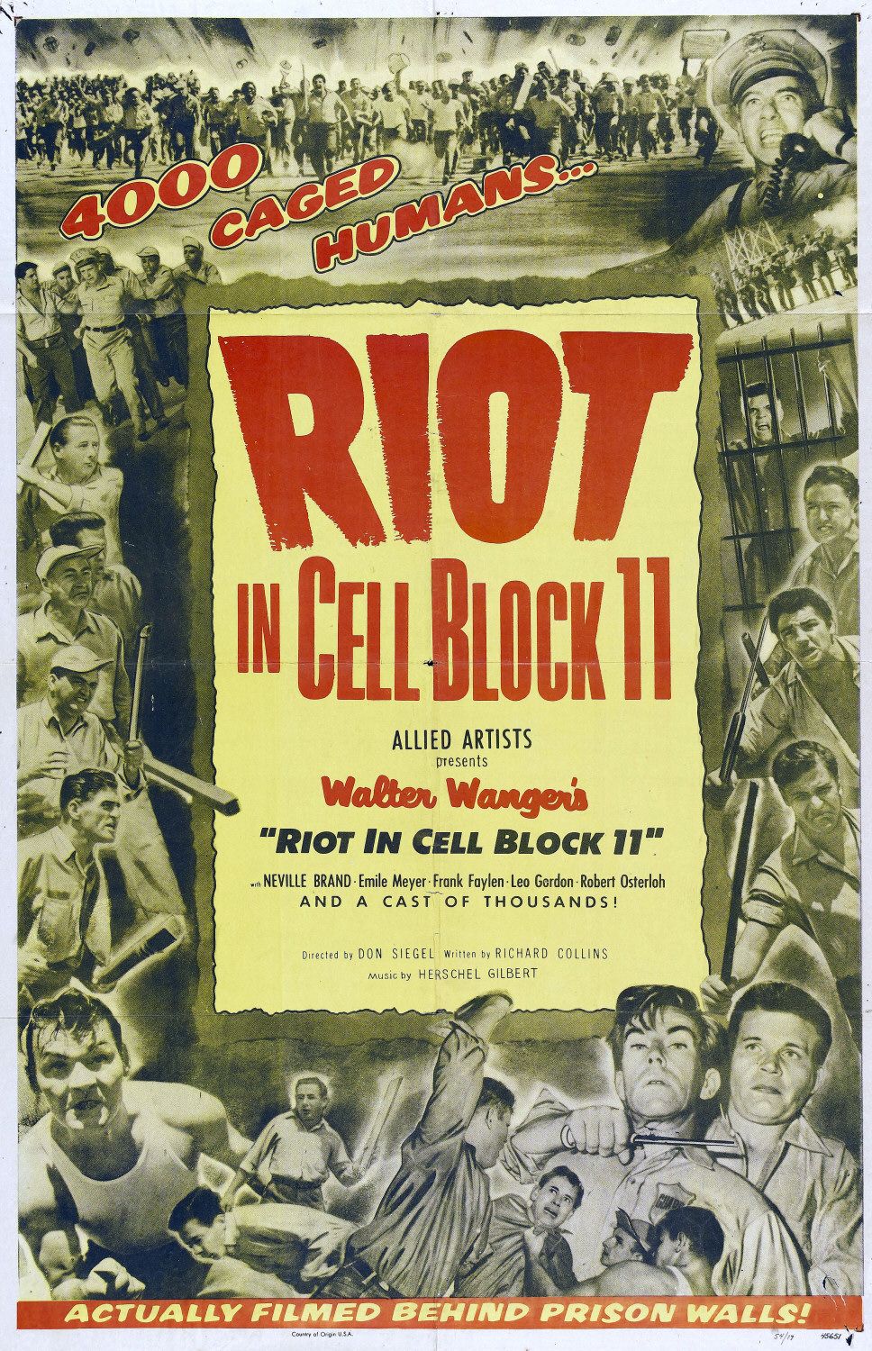Extra Large Movie Poster Image for Riot in Cell Block 11 