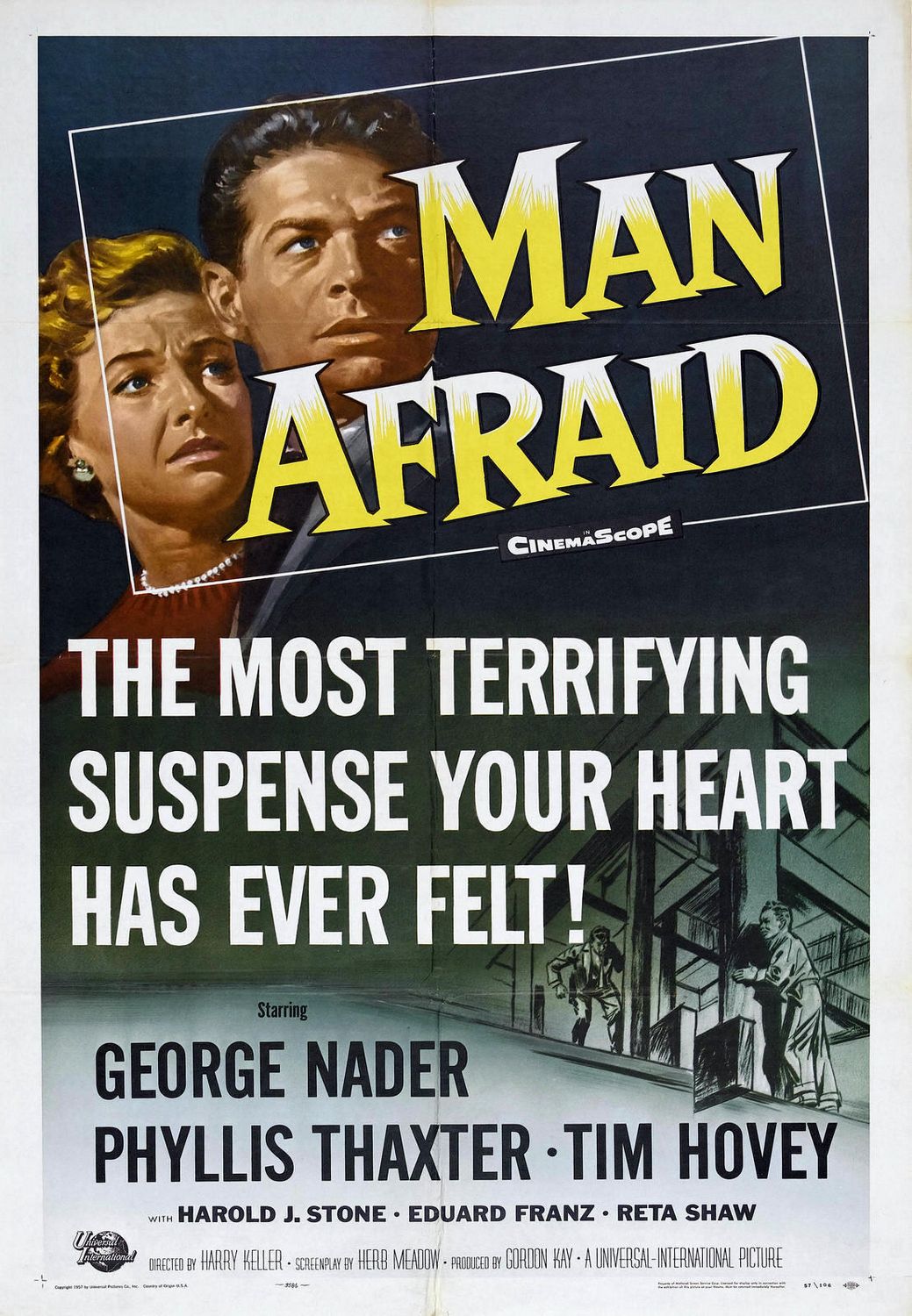 Extra Large Movie Poster Image for Man Afraid 