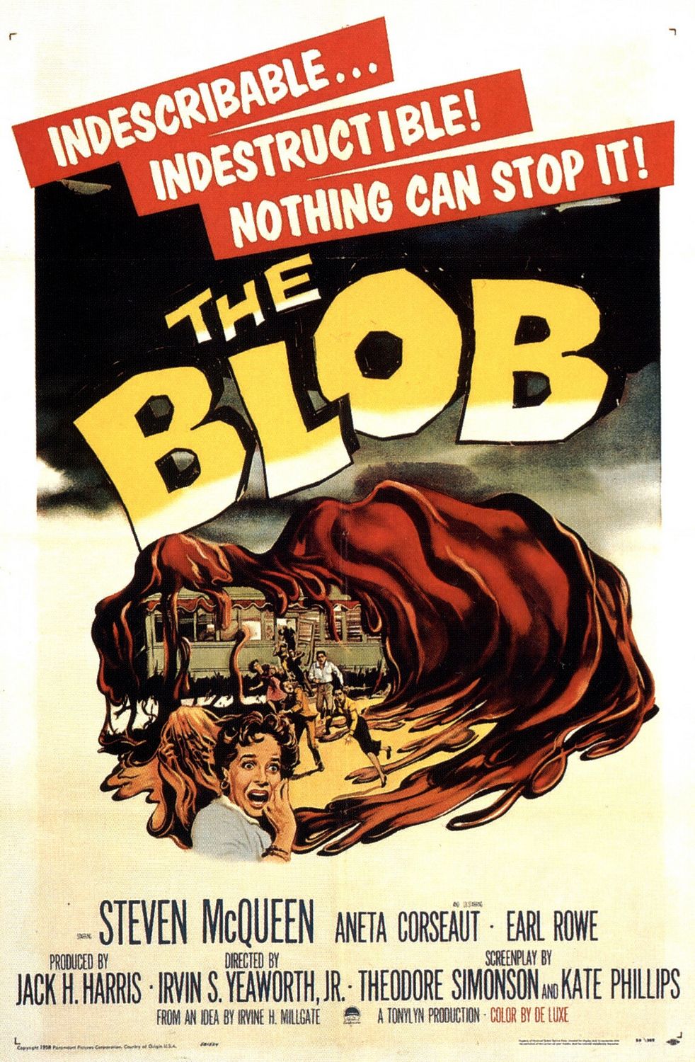 Extra Large Movie Poster Image for The Blob (#1 of 2)