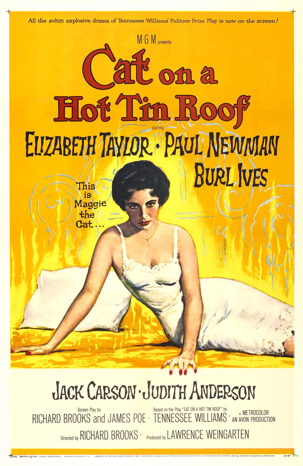Extra Large Movie Poster Image for Cat on a Hot Tin Roof (#1 of 4)