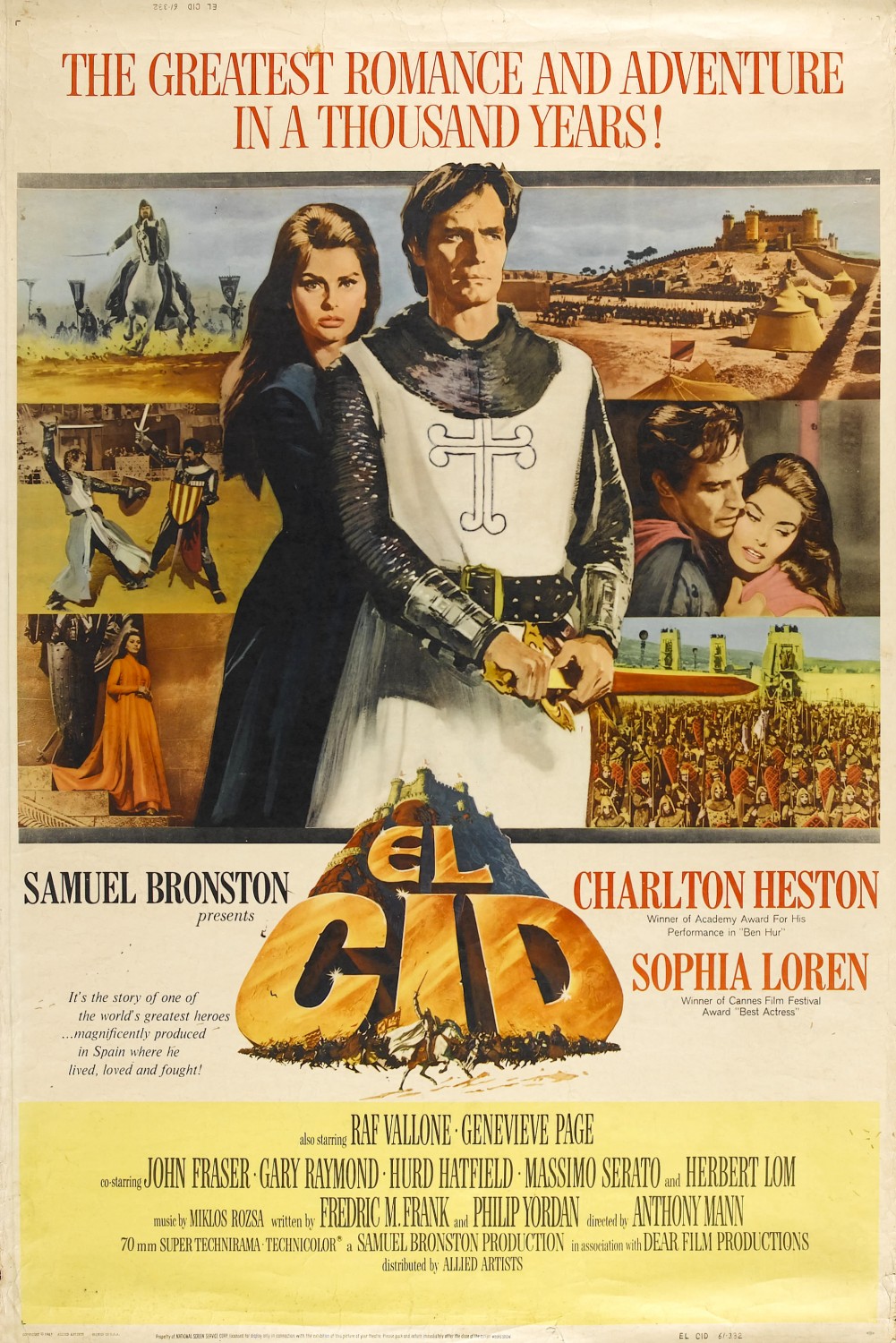 Extra Large Movie Poster Image for El Cid (#2 of 2)