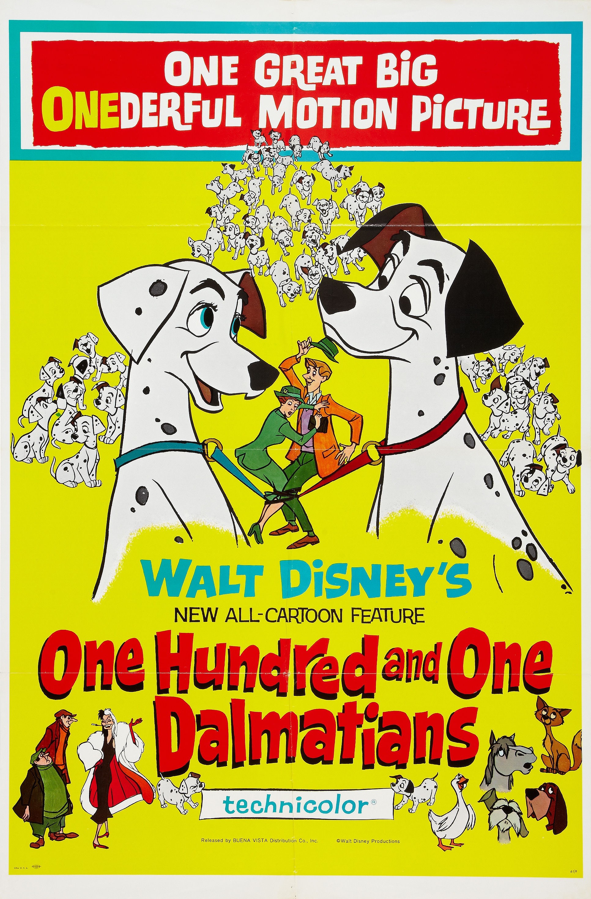 Mega Sized Movie Poster Image for One Hundred and One Dalmatians (#1 of 6)