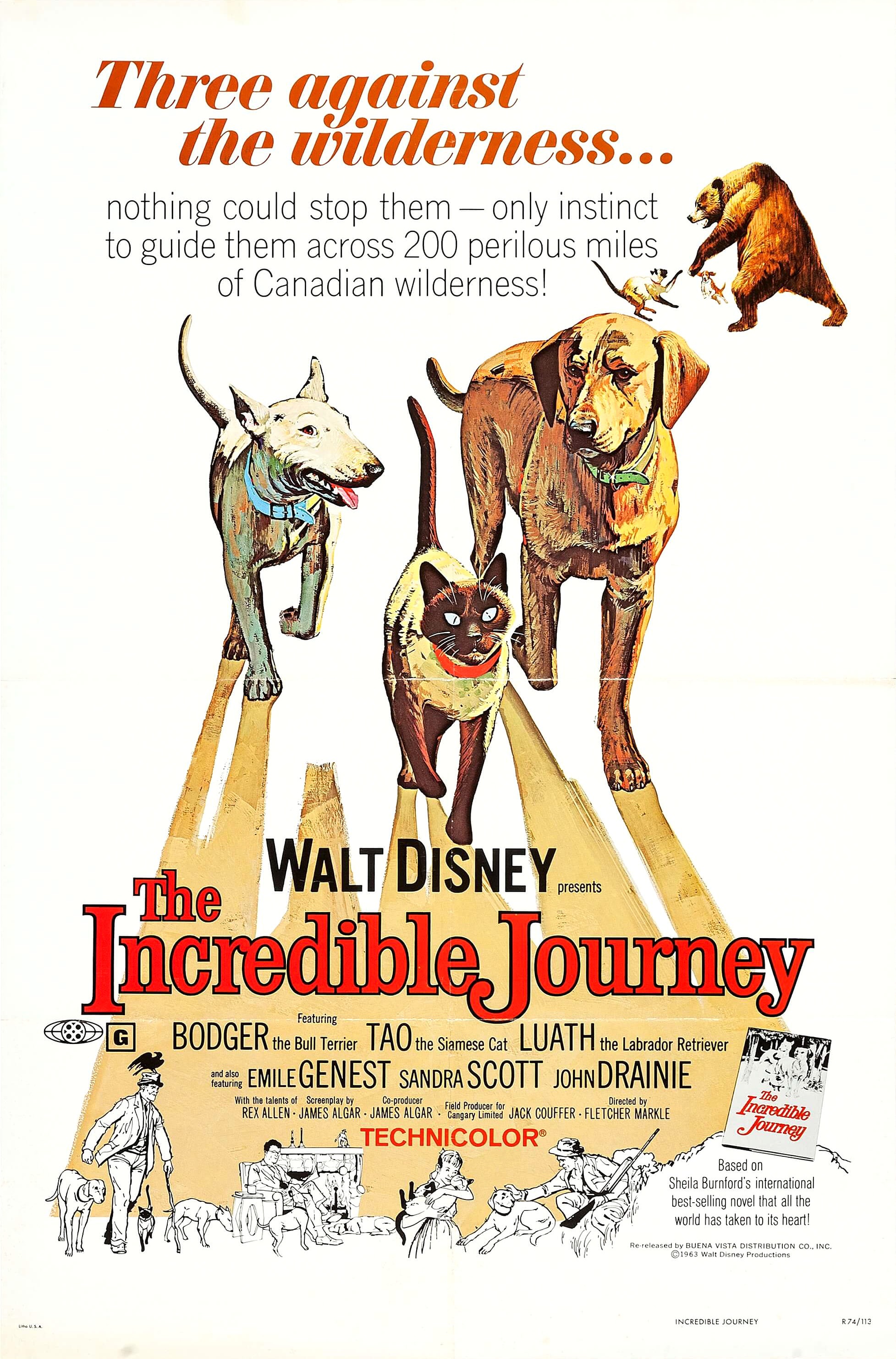 Mega Sized Movie Poster Image for The Incredible Journey 