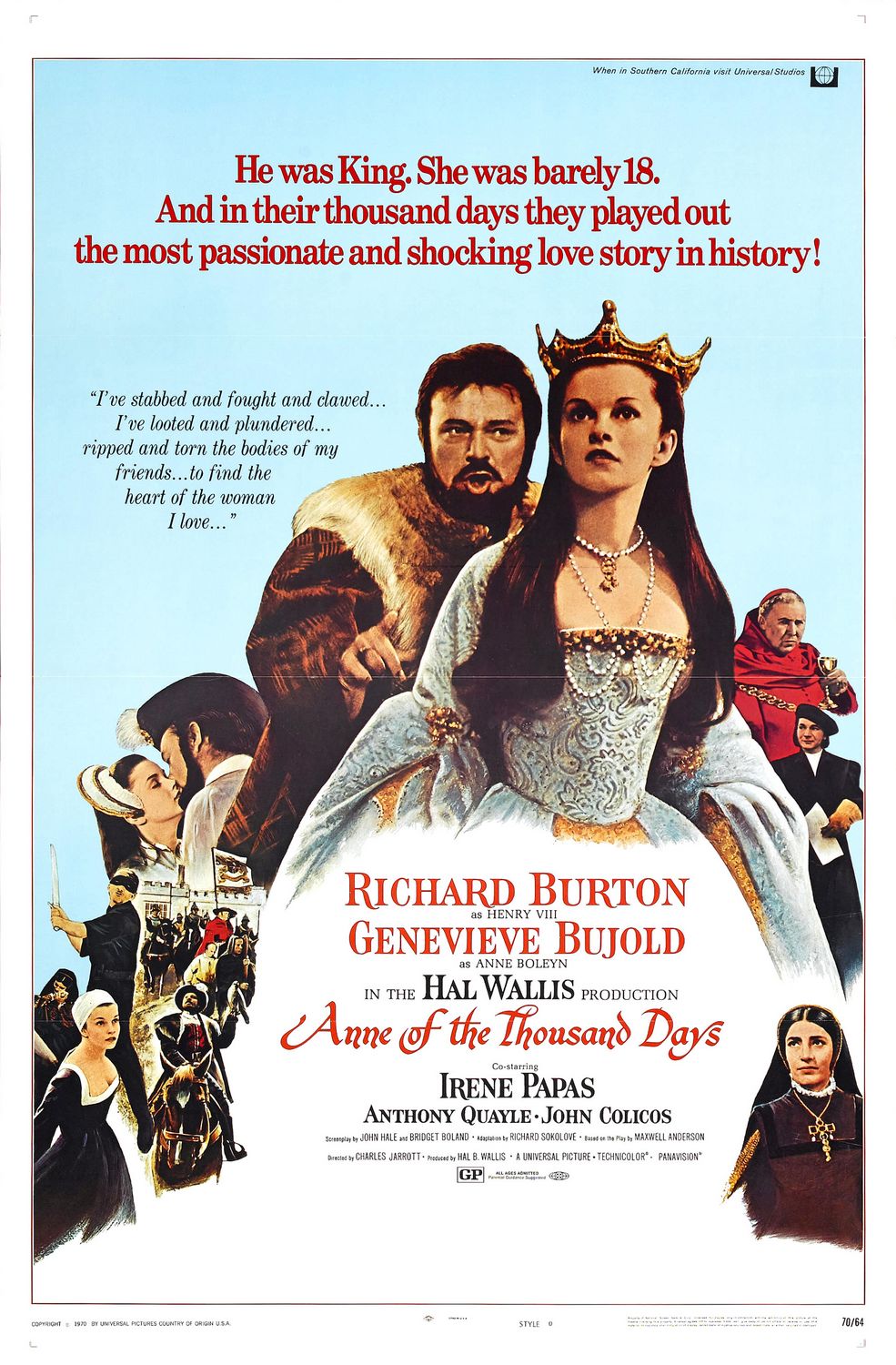 Extra Large Movie Poster Image for Anne of the Thousand Days (#1 of 2)