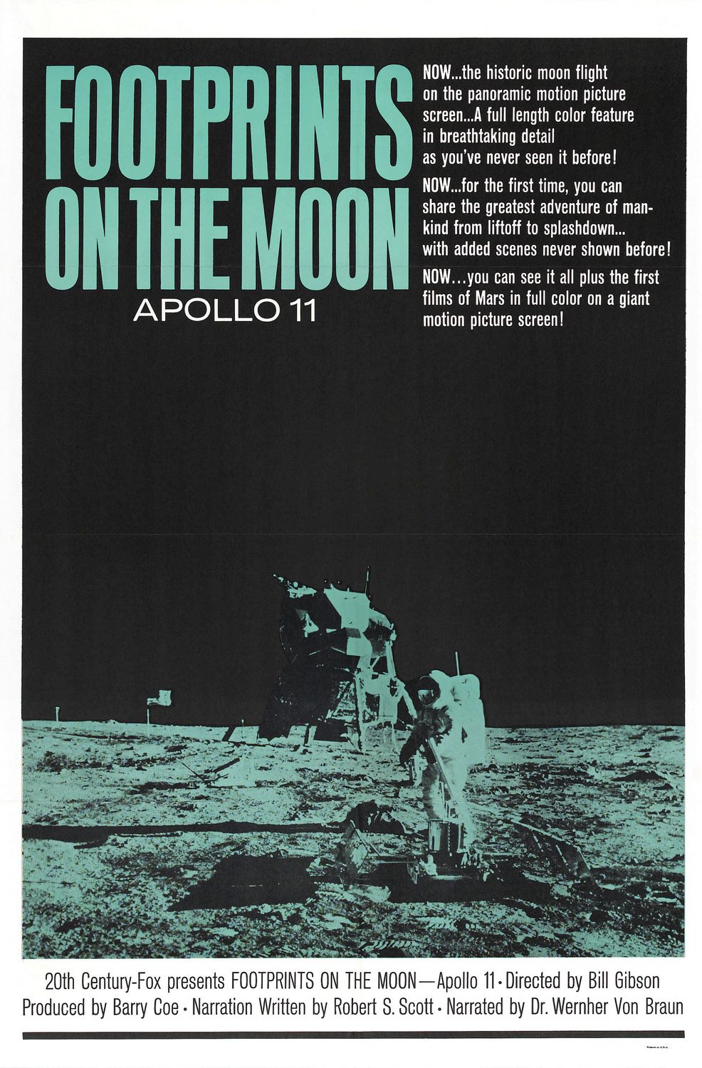 Extra Large Movie Poster Image for Footprints on the Moon: Apollo 11 