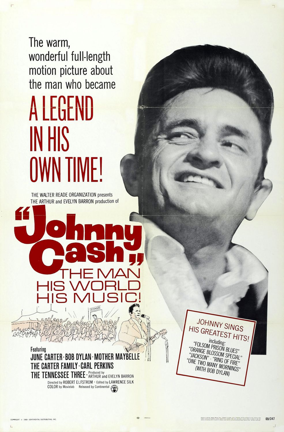 Extra Large Movie Poster Image for Johnny Cash! The Man, His World, His Music 