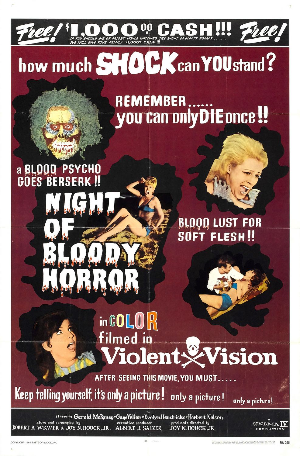Extra Large Movie Poster Image for Night of Bloody Horror (#2 of 2)