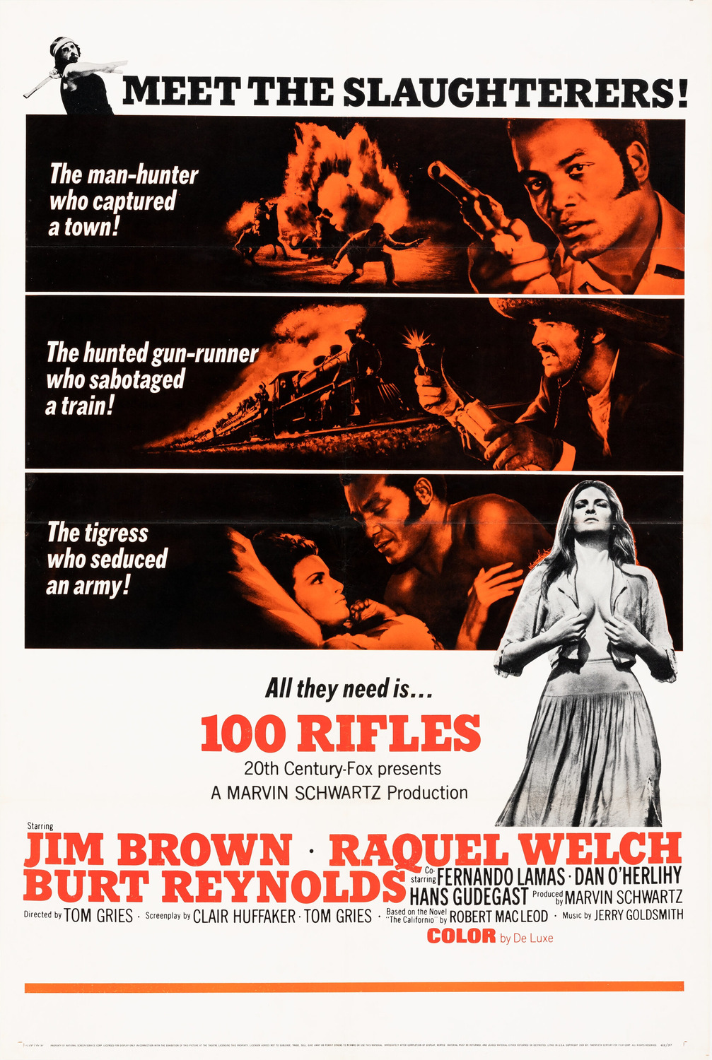 Extra Large Movie Poster Image for 100 Rifles (#9 of 9)