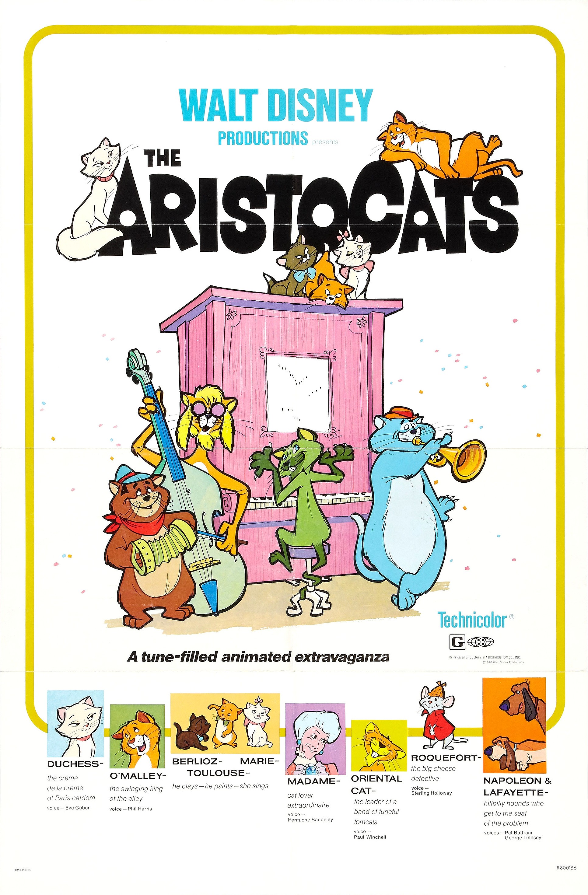 Mega Sized Movie Poster Image for The Aristocats (#1 of 4)