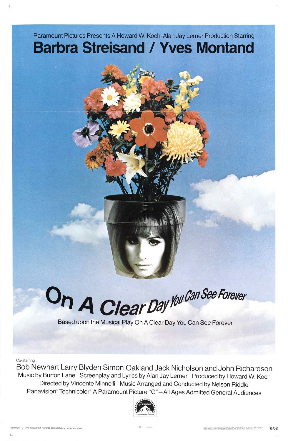 Extra Large Movie Poster Image for On a Clear Day You Can See Forever (#1 of 2)