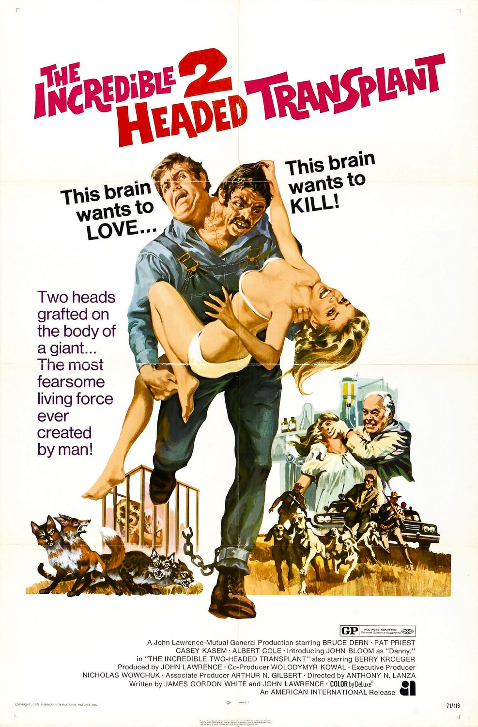 Extra Large Movie Poster Image for The Incredible 2-Headed Transplant 