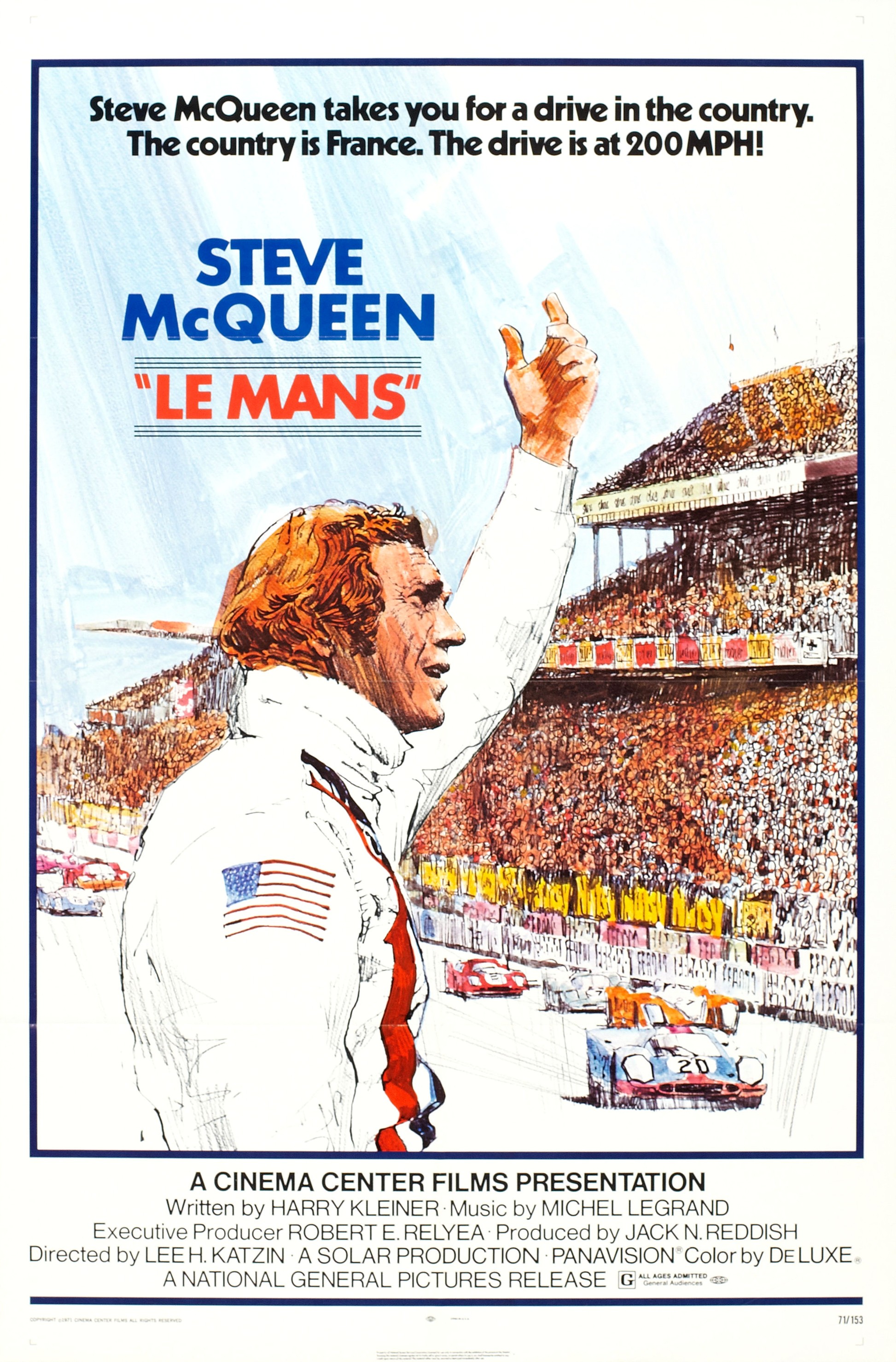 Affiche cinema Le Mans 1971