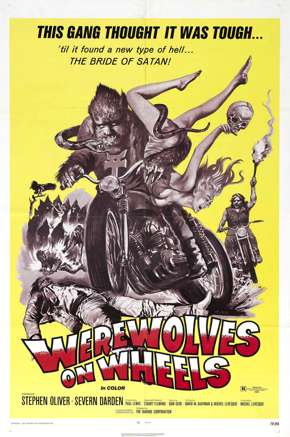 Extra Large Movie Poster Image for Werewolves on Wheels 