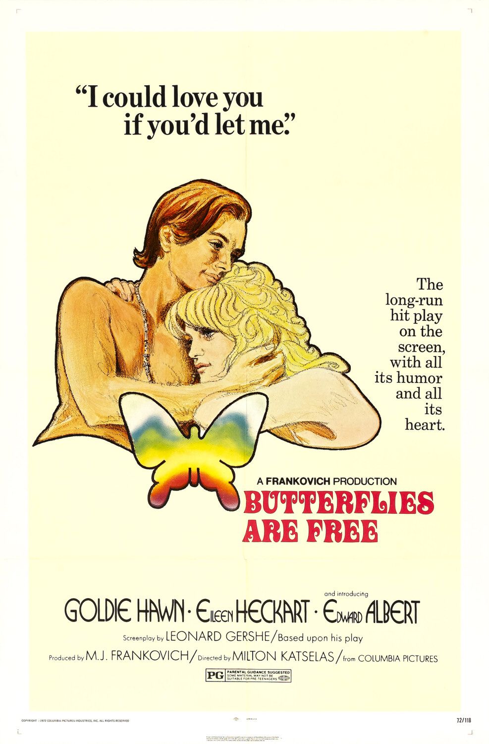 Extra Large Movie Poster Image for Butterflies Are Free 