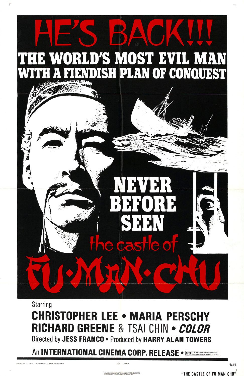 Extra Large Movie Poster Image for The Castle of Fu Manchu (#2 of 2)