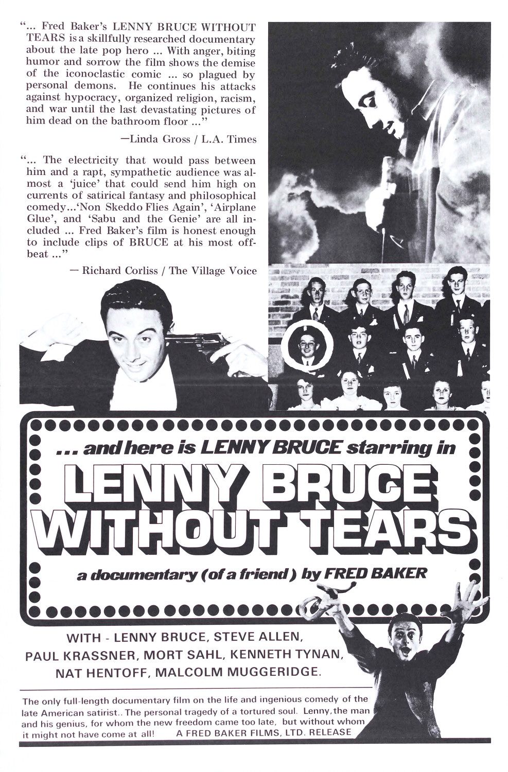 Extra Large Movie Poster Image for Lenny Bruce Without Tears 