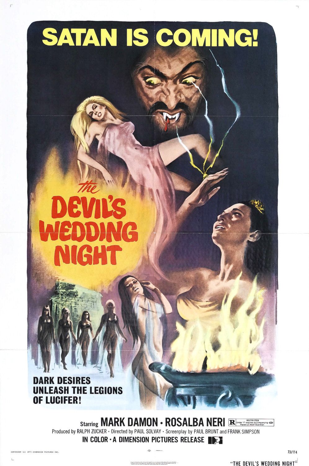 Extra Large Movie Poster Image for The Devil's Wedding Night 