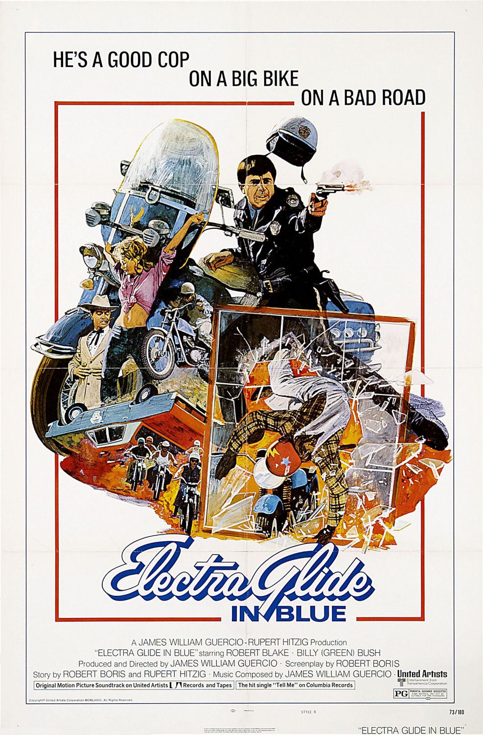 Extra Large Movie Poster Image for Electra Glide in Blue 