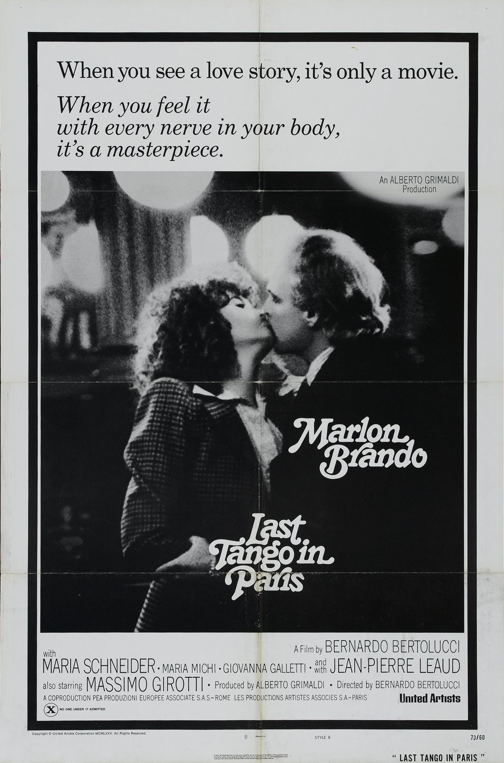 Extra Large Movie Poster Image for Last Tango in Paris (#2 of 3)
