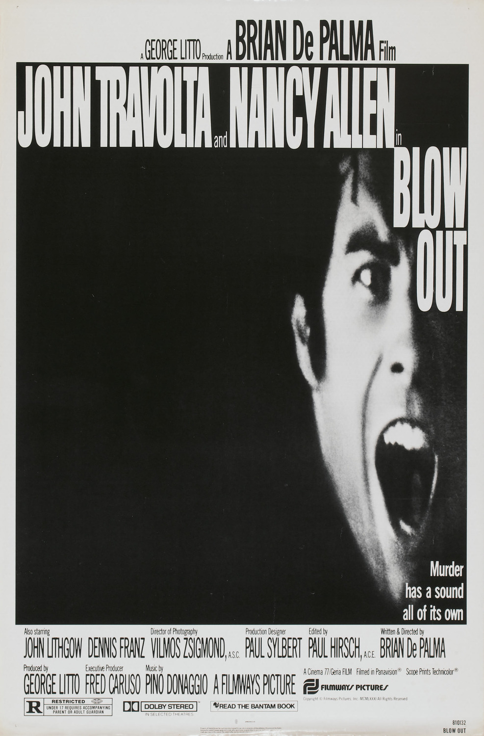 Extra Large Movie Poster Image for Blow Out (#1 of 3)
