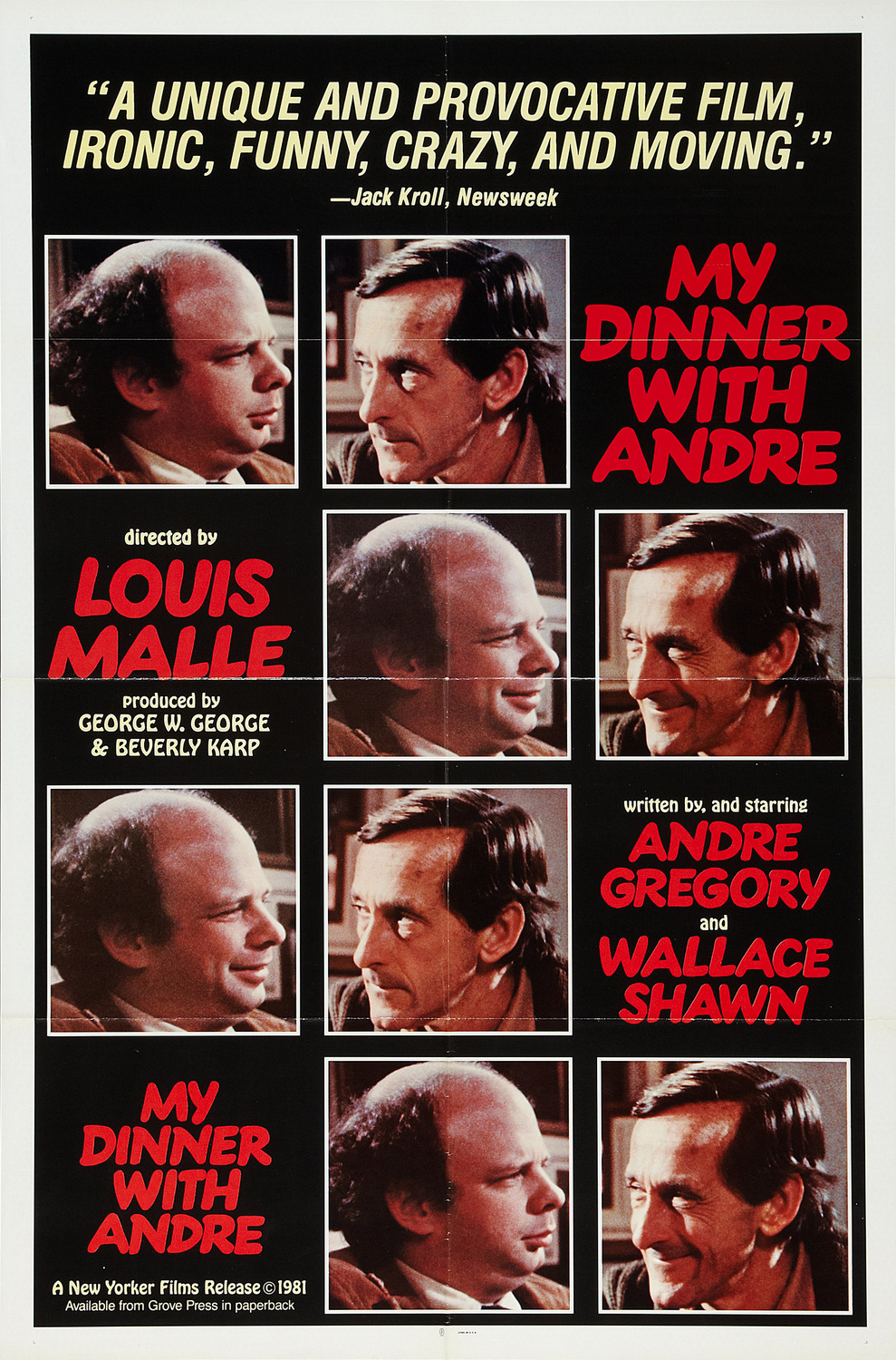 Extra Large Movie Poster Image for My Dinner with Andre 