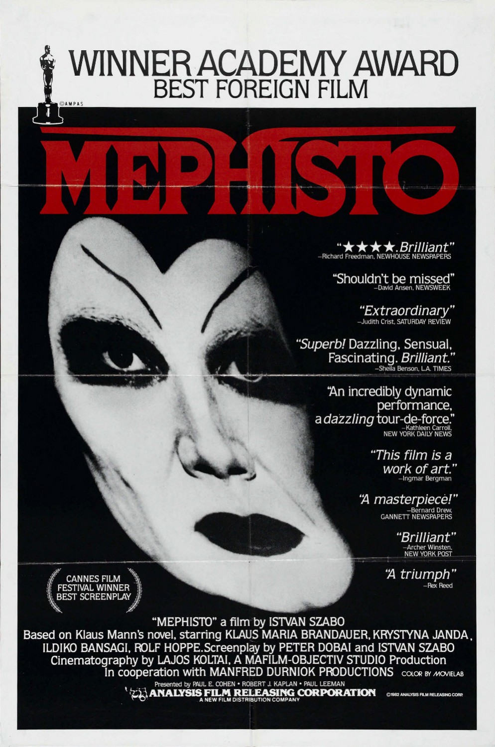 Extra Large Movie Poster Image for Mephisto 