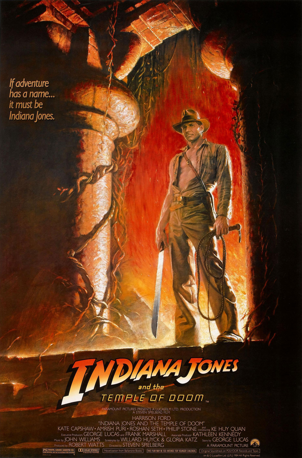 Extra Large Movie Poster Image for Indiana Jones and the Temple of Doom (#1 of 11)