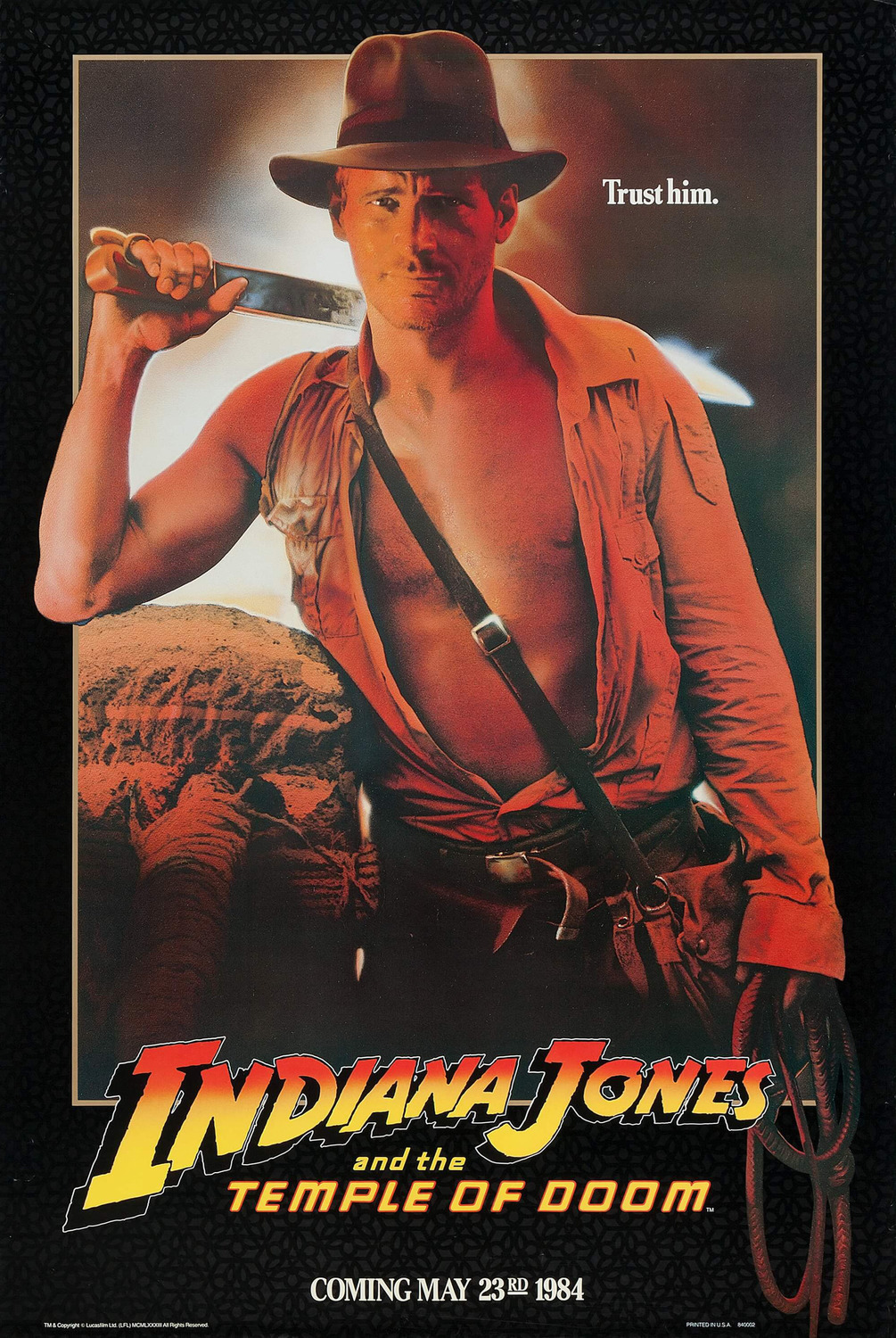 Extra Large Movie Poster Image for Indiana Jones and the Temple of Doom (#2 of 11)
