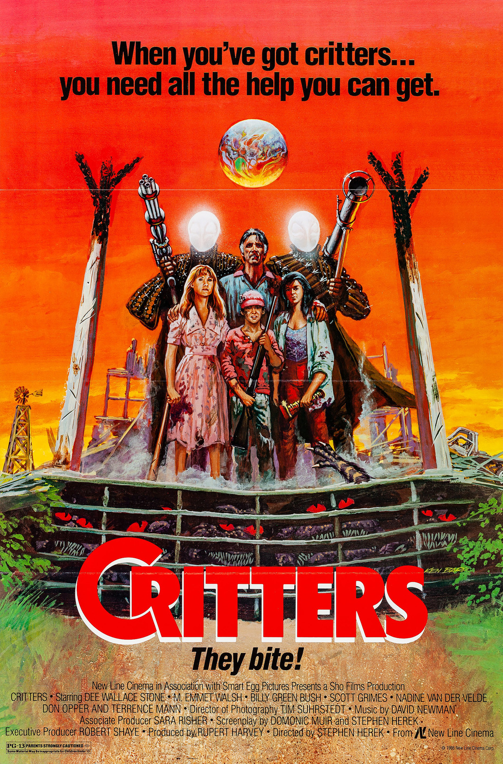 Extra Large Movie Poster Image for Critters (#1 of 4)