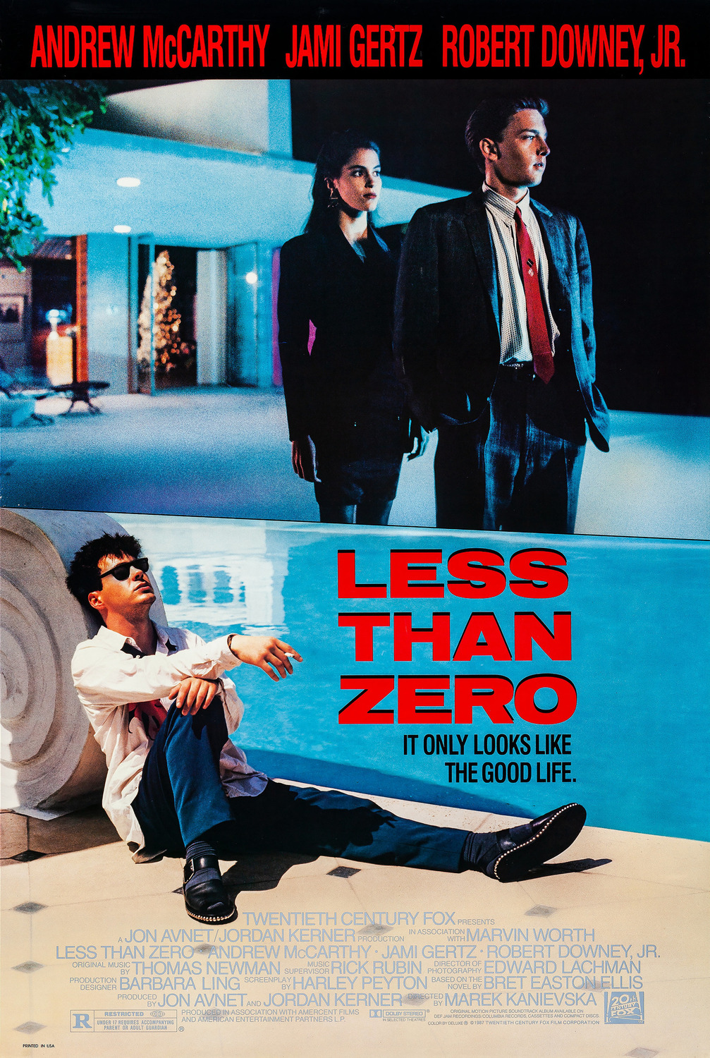 Extra Large Movie Poster Image for Less Than Zero 