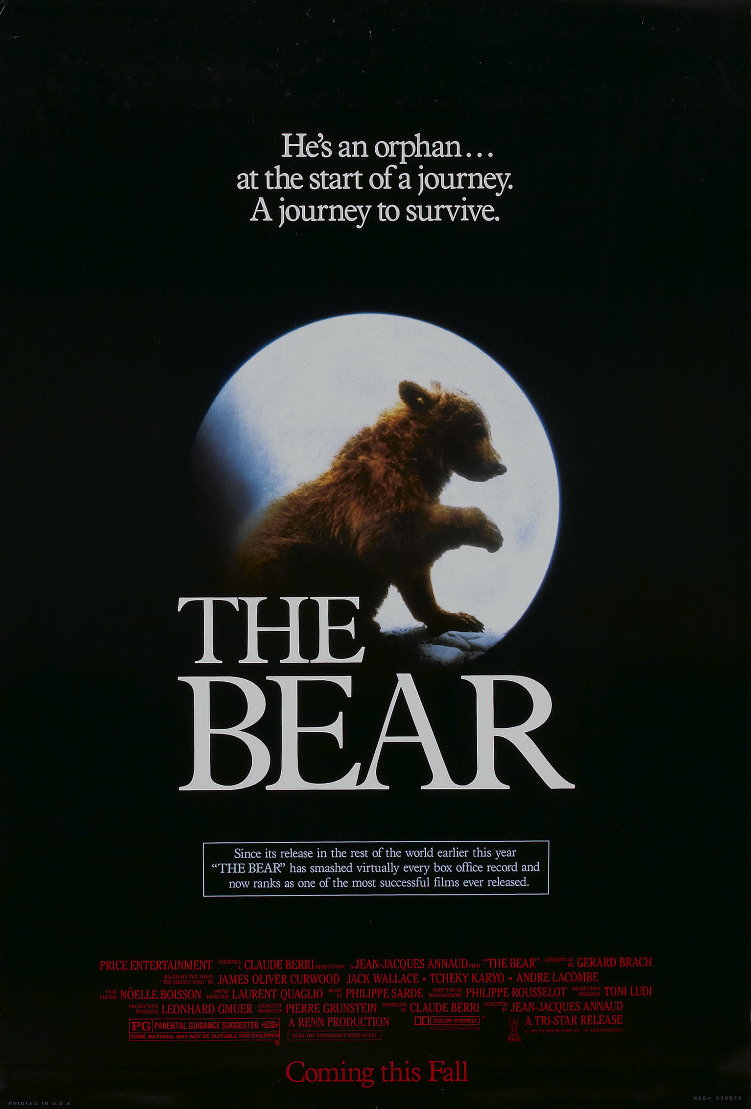 Mega Sized Movie Poster Image for The Bear (#1 of 2)