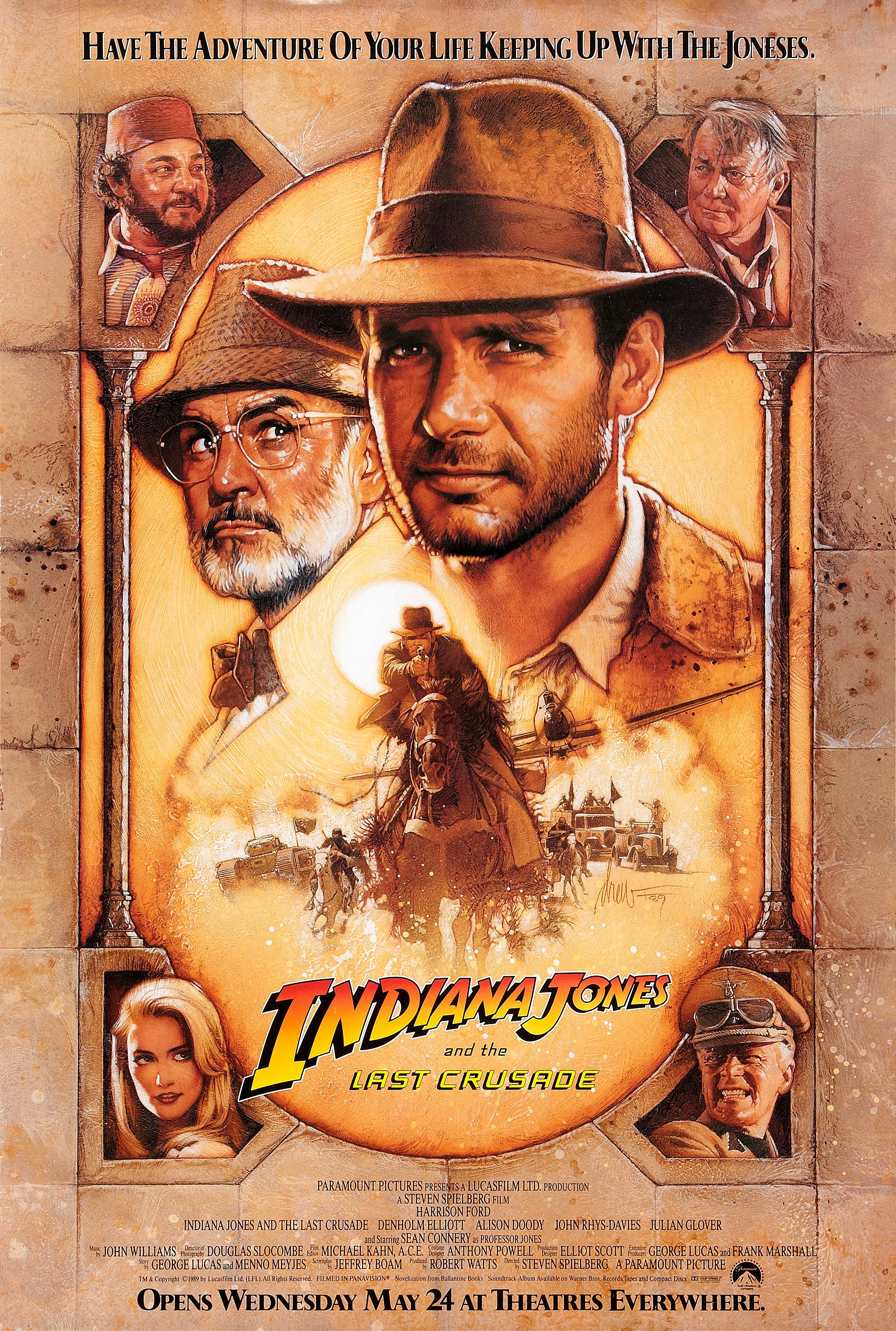 Mega Sized Movie Poster Image for Indiana Jones and the Last Crusade (#2 of 4)
